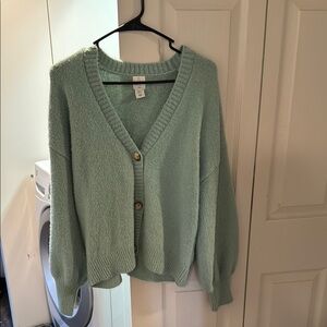 🌻3 for $18 Joie Fuzzy Balloon Sleeve Cardigan Size Small